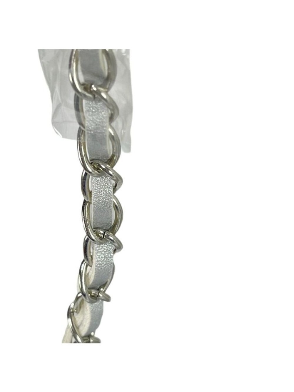 Studio Badgley Mischka Quilted Silver Crossbody Bag With Chain Strap - Picture 10 of 13